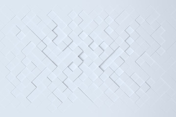 White geometric abstract background. 3d illustration, 3d rendering
