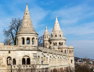 Fototapeta na wymiar Fishermans Bastion, Buda castle in Budapest