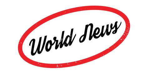 World News rubber stamp. Grunge design with dust scratches. Effects can be easily removed for a clean, crisp look. Color is easily changed.