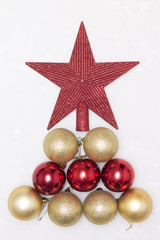 decorations for the Christmas tree colored balls and star