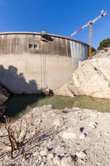 work on the Bimont dam, in the Sainte-Victoire massif near Aix-en-Provence
