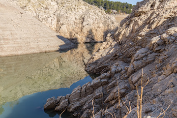 Lake Bimont emptied following work on the hydroelectric dam