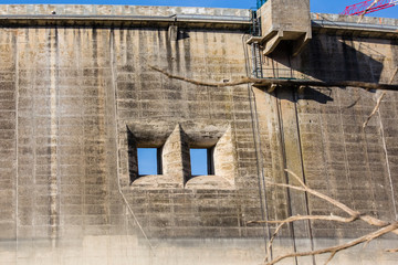 work on the Bimont dam, in the Sainte-Victoire massif near Aix-en-Provence