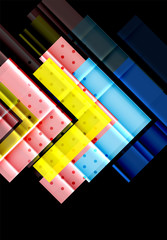 Color arrows on black background