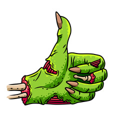 zombie thumbs up isolated vector