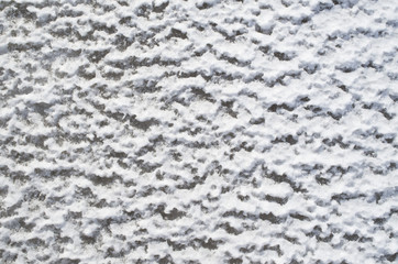 Snow and ice waves closeup