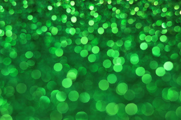 Green light bokeh background