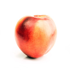 Fresh raw nectarine isolated on white