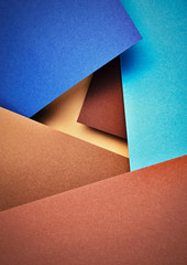 composition inclined surfaces colored paper