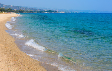 Summer sea beach(Halkidiki, Greece).