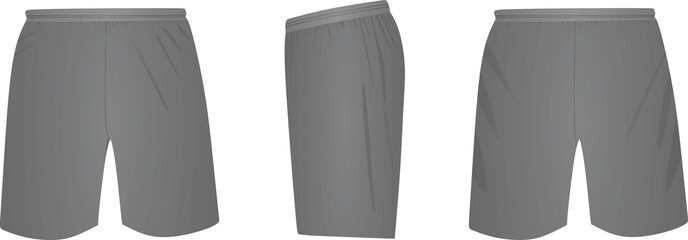 Grey shorts. vector illustration