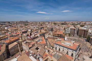 Fototapeta na wymiar Aerial view of Valencia cityscape, Spain.