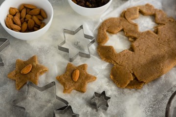 Cookies with almond on top