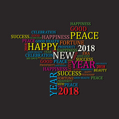 2018 greeting for new year celebration