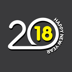 2018 greeting for new year celebration