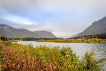 Obraz premium Mountains landscape at Glacier Bay National park, Alaska 