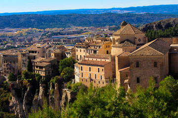 Historic hanging houses in Cuenca, Spain