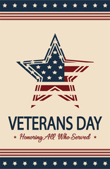 Veterans Day card or background. vector illustration.