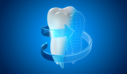 3d illustration of a tooth