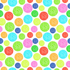 Colorful circles seamless pattern