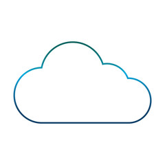 cloud icon over white background vector illustration