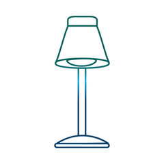 desk lamp icon over white background vector illustration