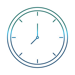 clock icon over white background vector illustration