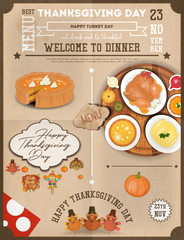 Thanksgiving Dinner Menu Card