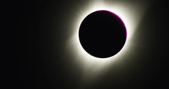 The diamond ring effect appears as the solar eclipse totality ends over Mackay, Idaho