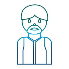 cartoon man icon over white background vector illustration