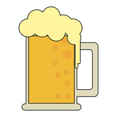 glass of beer icon image vector illustration design 