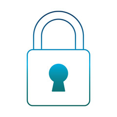 padlock icon over white background vector illustration