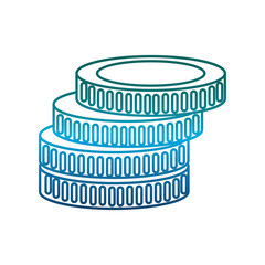 money coins icon over white background vector illustration