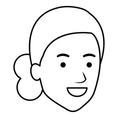 beautiful woman head avatar character