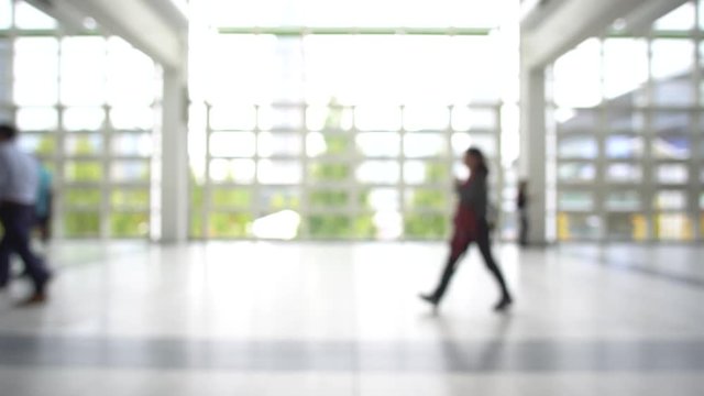 blurred business people