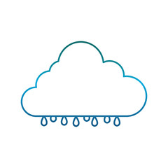 cloud icon over white background vector illustration