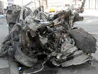 Wrecked Car from New York City Gas Explosion