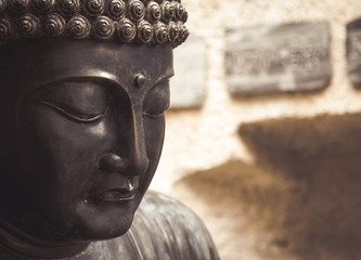 Meditating Japanese Buddha Statue