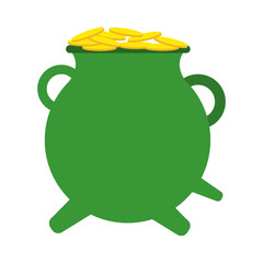 pot of gold saint patricks day related  icon image vector illustration design 
