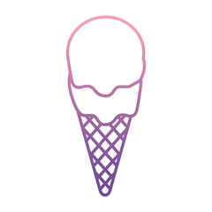 ice cream icon over white background vector illustration