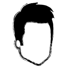 young man head avatar character
