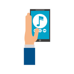 portable music player icon image vector illustration design 