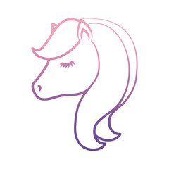 magical unicorn icon over white background vector illustration