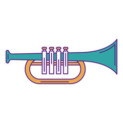 trumpet instrument isolated icon