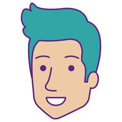young man head avatar character