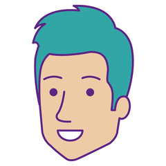 young man head avatar character