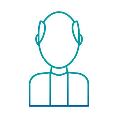 avatar man icon over white background vector illustration