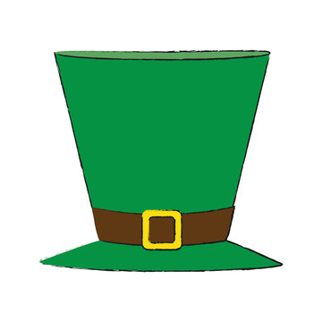 leprechaun hat saint patricks day related icon image vector illustration design