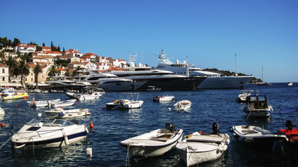 Fototapeta na wymiar Mega yachts