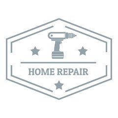 Repair home logo, simple gray style